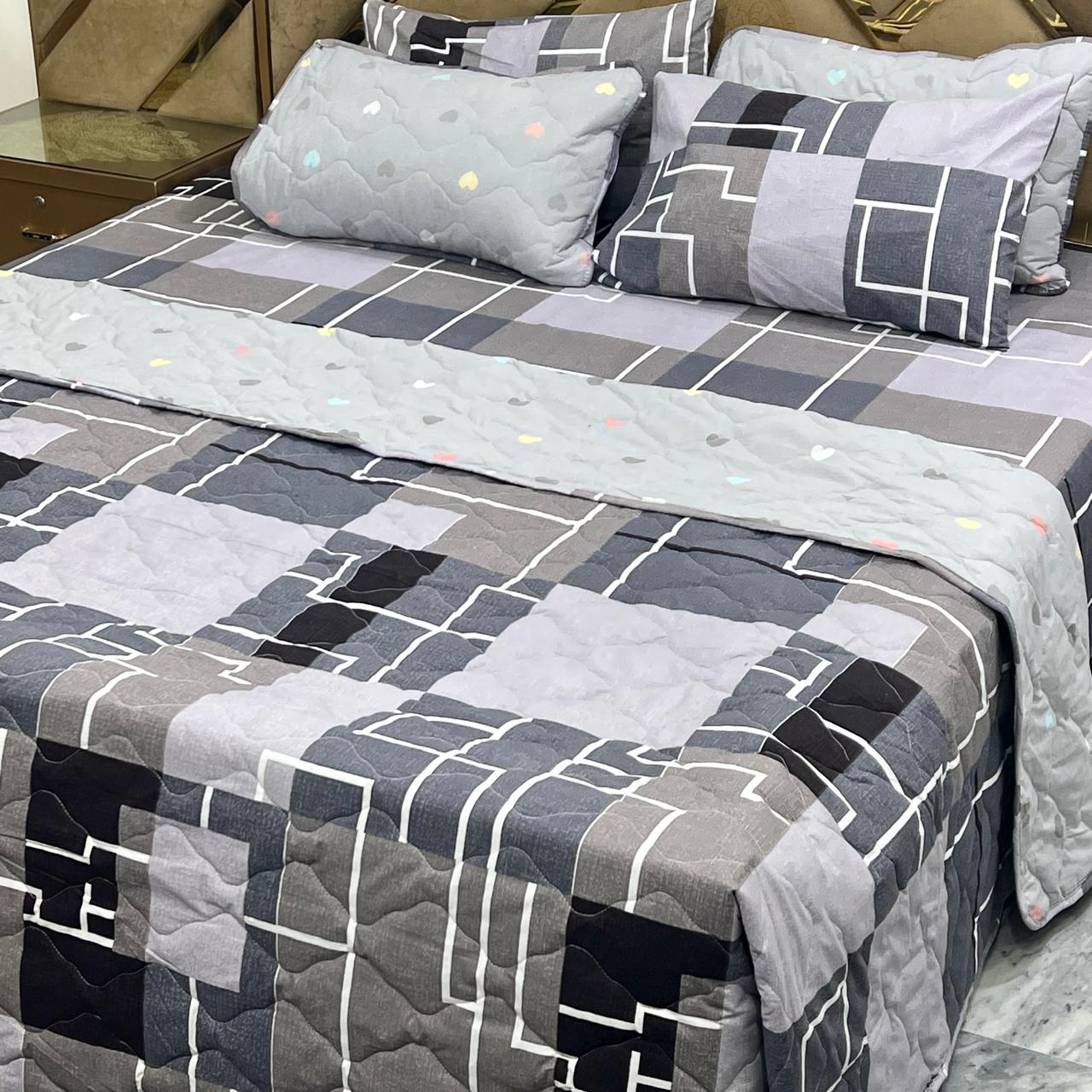 6 PCs Cotton Quilted Comforter Set CS.01