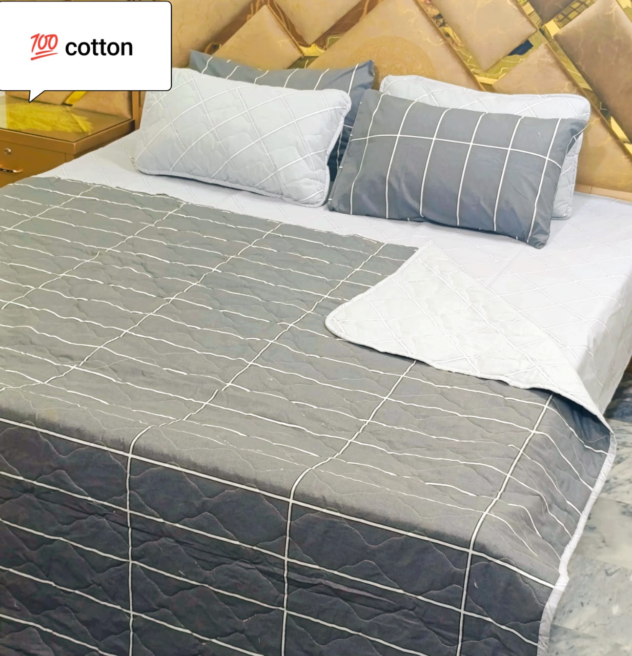 6 PCs Cotton Quilted Comforter Set CS.01