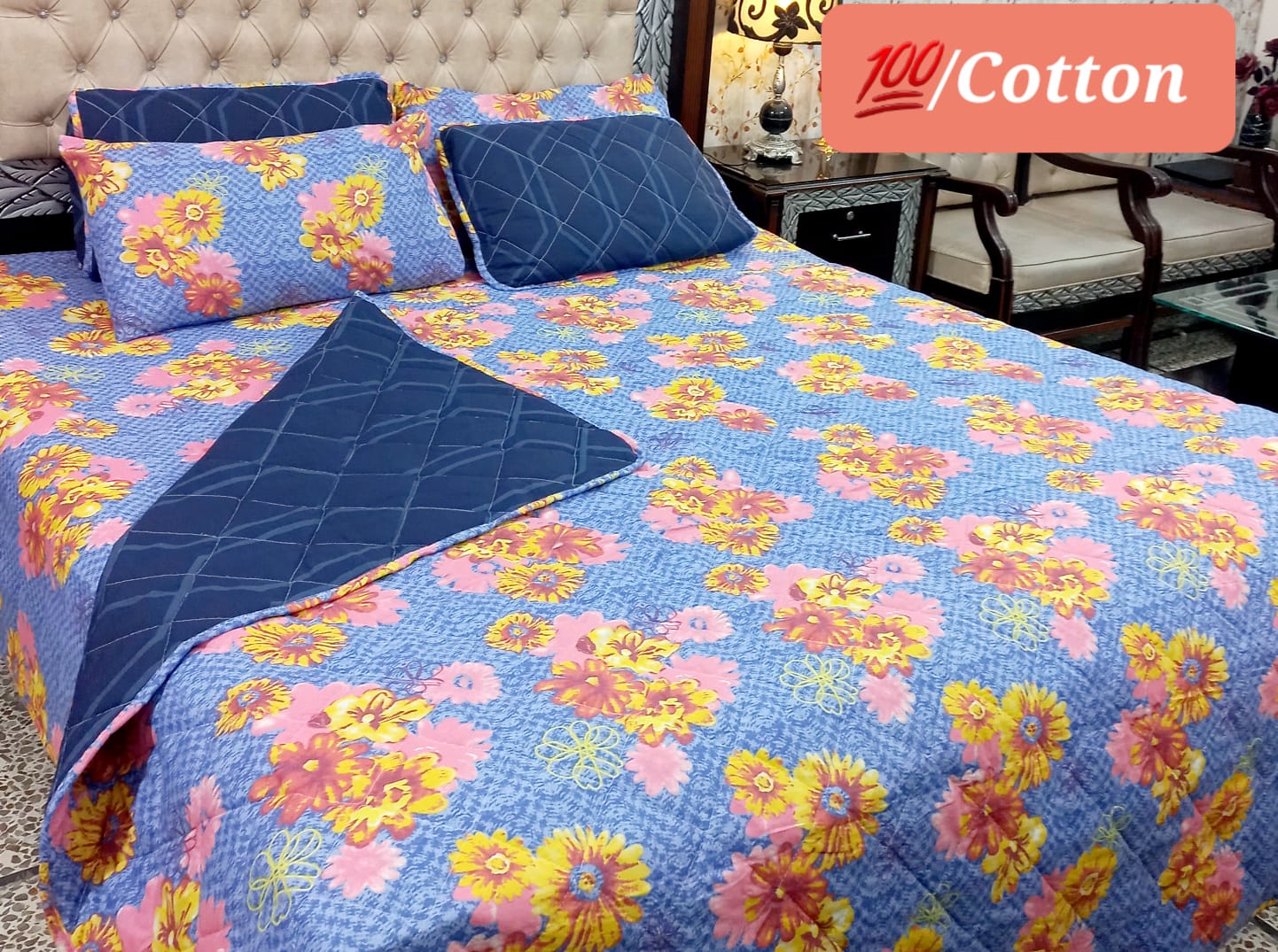 6 PCs Cotton Quilted Comforter Set CS.01
