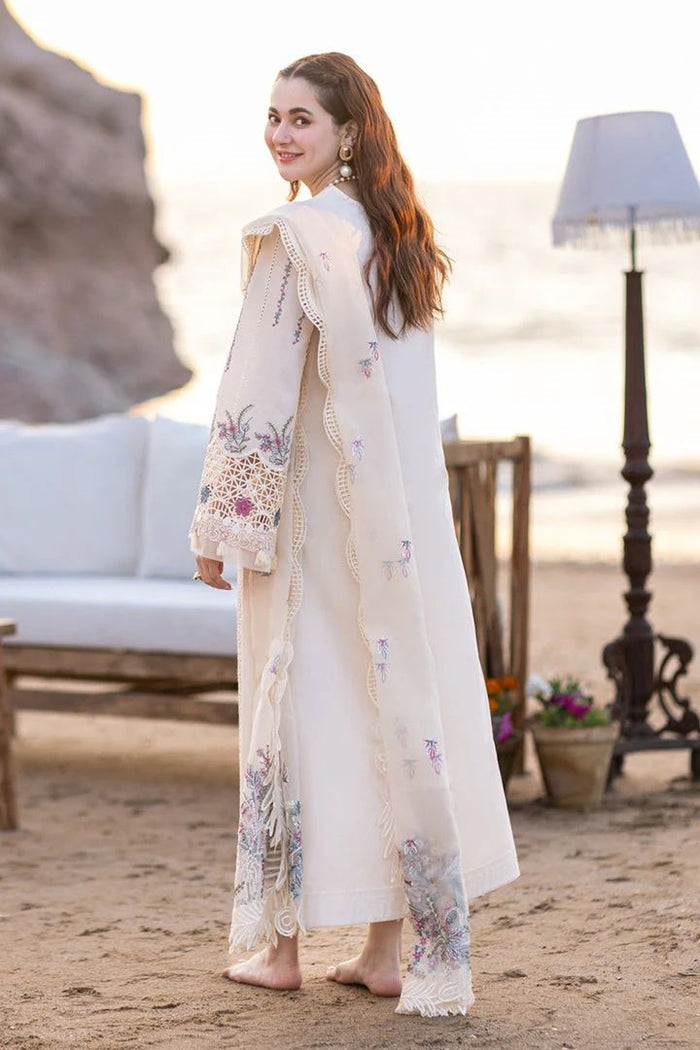 Qalamkar SELIN Chikankari Luxury Embroidered Lawn 3 Piece Dress - 0841